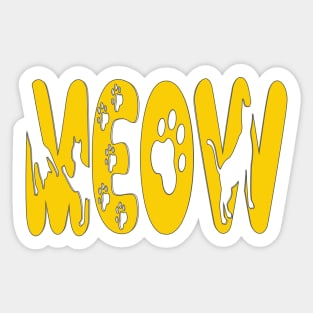 Cute Cats Meow Kittens Sticker